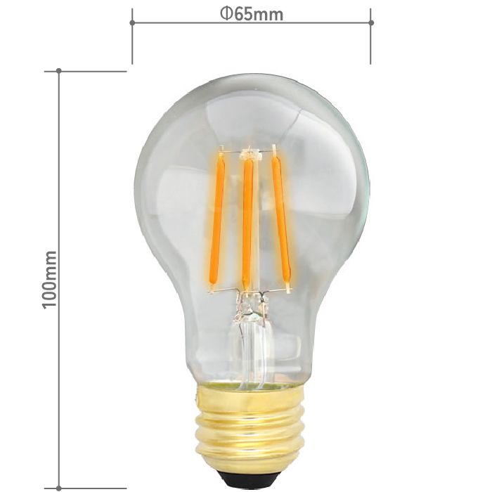 LEDフィラメント電球のノーマル/ライン/クリアガラス