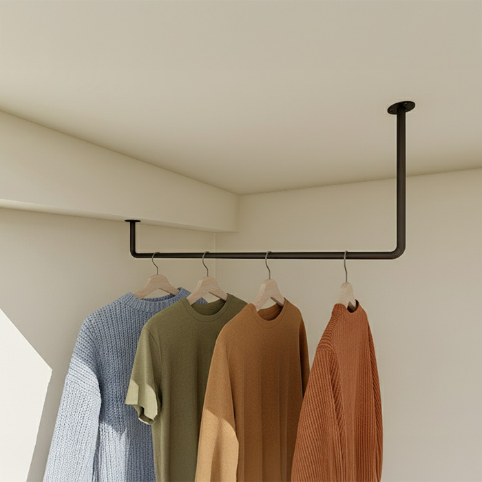 アイアン物干しハンガー φ16【Uタイプ梁対応】