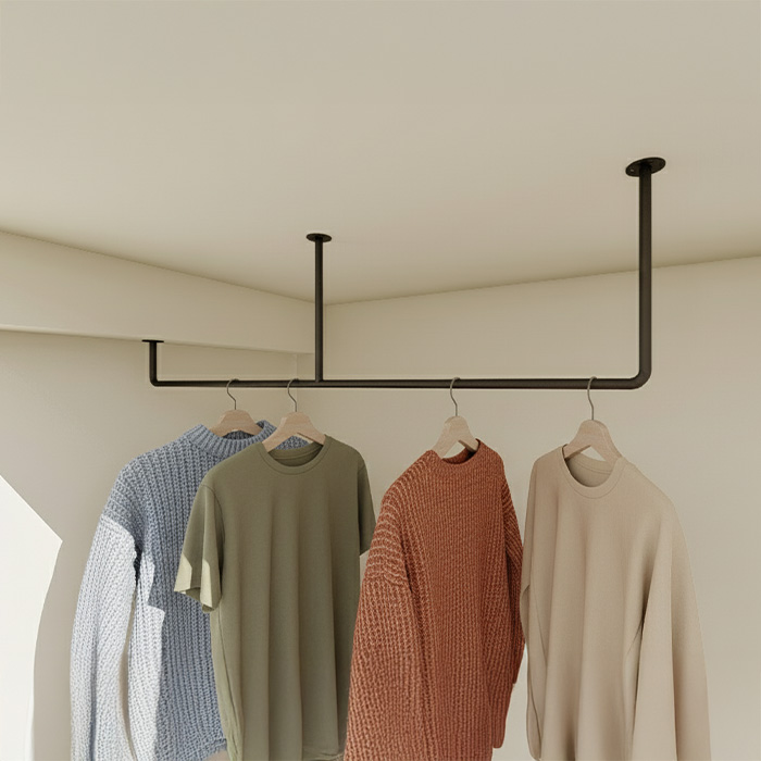 アイアン物干しハンガー φ16【Eタイプ梁対応】