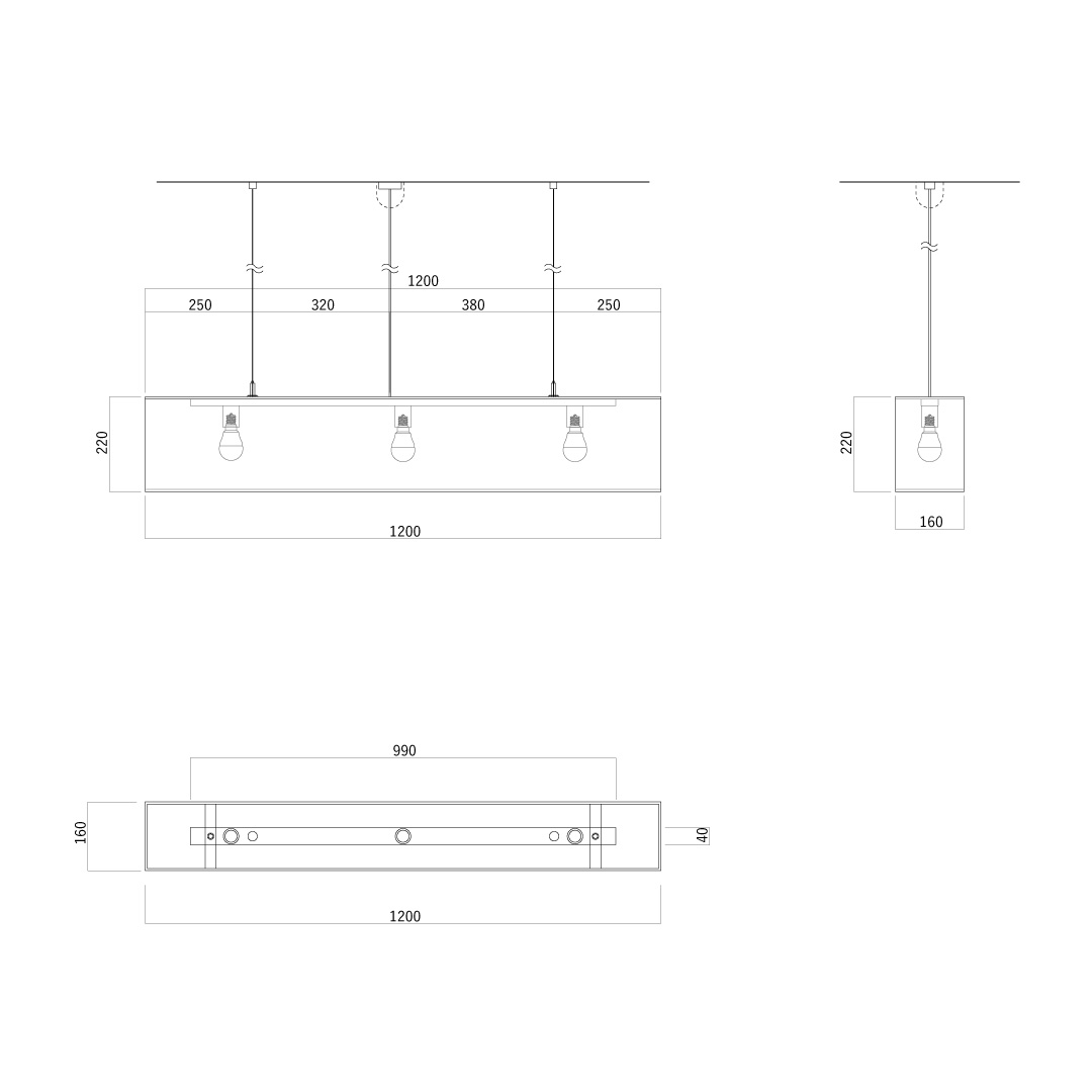 KECKシリーズ 四角ペンダント(長) PSL/堀部安嗣設計